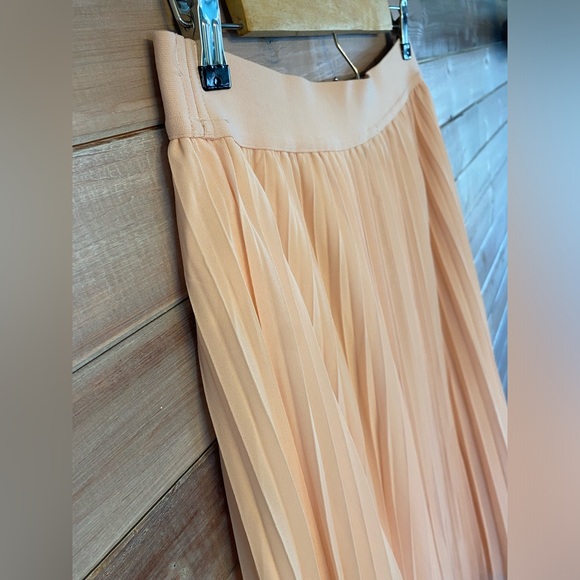 Quince soft pink chiffon pleated flowy skirt size small - Picture 5 of 8